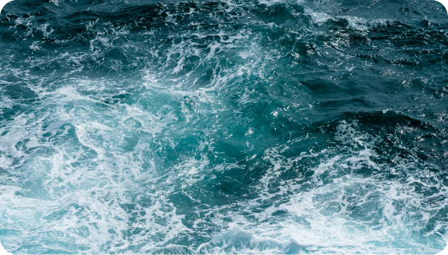 Rough offshore ocean waves representing the marine environment Retssop monitors